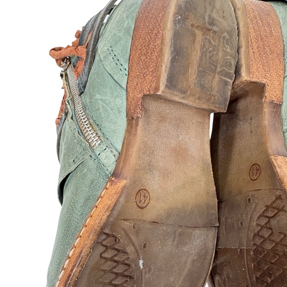 A.S. 98 leather ankle boots airstep strappy vintaged leather 38 8 - Picture 12 of 12